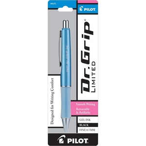image:imagePILOT Dr Grip Limited Refillable amp Retractable Gel Pen Fine Point Black Ink Single Pen  Ideal for School Journaling amp Office WritingBlue Barrel