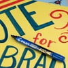 image:imagePILOT Premium 400 Permanent Markers Broad Point Chisel Tip Black Ink Box of 12 SA4BLKBlue