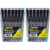 image:imagePilot Precise Varsity PreFilled Fountain Pens for Writing Medium Point Stainless Steel Nib BlackBlueRedPinkGreenPurpleTurquoise Ink 10mm 7PackBlackBlueRedPinkGreenPurpleTurquoise