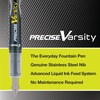 image:imagePilot Precise Varsity PreFilled Fountain Pens for Writing Medium Point Stainless Steel Nib BlackBlueRedPinkGreenPurpleTurquoise Ink 10mm 7PackBlackBluePurple