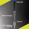image:imagePilot Precise Varsity PreFilled Fountain Pens for Writing Medium Point Stainless Steel Nib BlackBlueRedPinkGreenPurpleTurquoise Ink 10mm 7PackBlackBlueRedPinkGreenPurpleTurquoise