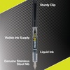 image:imagePilot Precise Varsity PreFilled Fountain Pens for Writing Medium Point Stainless Steel Nib BlackBlueRedPinkGreenPurpleTurquoise Ink 10mm 7PackBlackBluePurple