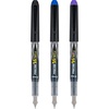 image:imagePilot Precise Varsity PreFilled Fountain Pens for Writing Medium Point Stainless Steel Nib BlackBlueRedPinkGreenPurpleTurquoise Ink 10mm 7PackBlackBluePurple