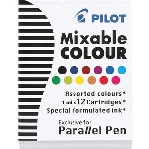 image:imagePILOT Parallel Mixable Color Ink Refills for Calligraphy Pens 12 Colors 12Pack 77312Assorted