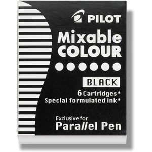 image:imagePILOT Parallel Mixable Color Ink Refills for Calligraphy Pens 12 Colors 12Pack 77312Black