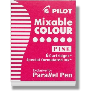 image:imagePILOT Parallel Mixable Color Ink Refills for Calligraphy Pens 12 Colors 12Pack 77312Pink