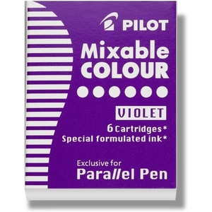 image:imagePILOT Parallel Mixable Color Ink Refills for Calligraphy Pens 12 Colors 12Pack 77312Purple