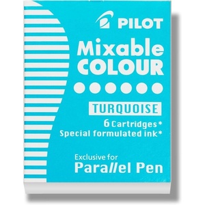image:imagePILOT Parallel Mixable Color Ink Refills for Calligraphy Pens 12 Colors 12Pack 77312Turquoise