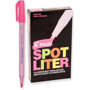 image:imagePILOT Spotliter Fluorescent Highlighters Chisel Tip Purple 12Pack 49011Pink