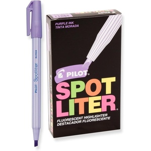 image:imagePILOT Spotliter Fluorescent Highlighters Chisel Tip Purple 12Pack 49011Purple