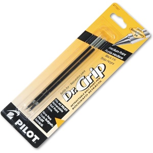 image:imagePilot Dr Grip Refills for Ballpoint Smooth Writing Pens Medium Point Blue Ink 10mm 2PackBlack