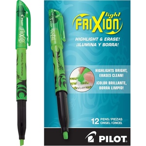 image:imagePilot FriXion Light Pastel Erasable Highlighters Chisel Tip Pack of 12 Pink Aesthetic Highlighters  Ideal for School Journaling and Office UseGreen