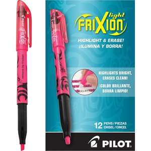 image:imagePilot FriXion Light Pastel Erasable Highlighters Chisel Tip Pack of 12 Pink Aesthetic Highlighters  Ideal for School Journaling and Office UsePink