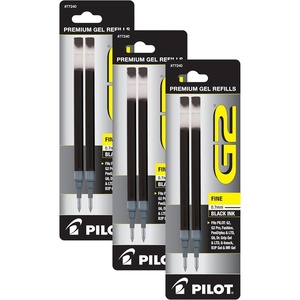 image:imagePilot G2 Gel Ink Refills Fine Point 07 mm G2 Pen Refills Black Pack of 2Pack of 3