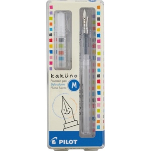 image:imagePilot Kakuno Fountain Pen Clear Barrel Medium Nib 05mm Pilot Kakuno Fountain Pen Extra FineClear Barrel