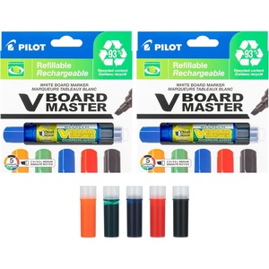 image:imagePilot V Board Master BeGreen Whiteboard Marker Refill Cartridges for Assorted Color Dry Erase Markers 10Pack Bundle10ct Chisel  5 Refills