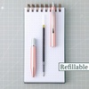 image:imagePILOT Acroball 1000 UltraPremium Refillable amp Retractable Ball Point Pen Black Barrel Fine Point Black Ink Single Pen 13635Rose Gold Barrel