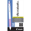 image:imagePilot Acroball PureWhite Advanced Ink Refillable amp Retractable Ball Point Pens with Purple Accents Fine Point Ballpoint Pens Black Ink 07mm 12Pack