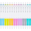 image:imagePilot Acroball PureWhite Advanced Ink Refillable amp Retractable Ball Point Pens with Silver Accents Fine Point Ballpoint Pens Black Ink 07mm 14PackAssorted Accents