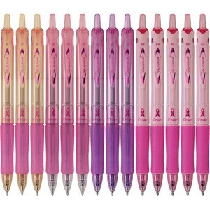 image:imagePilot Acroball Colors Advanced Ink Refillable amp Retractable Pens Ball Point Pens Fine Point Pink Ink 07mm 12CountBlackPink