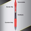 image:imagePilot G2 Premium Gel Roller Pens Fine Point 07 mm Blue Ink Pens Fine Point Pack of 14  Ideal for School Journaling and Office WritingRed