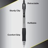 image:imagePilot G2 Premium Refillable and Retractable Rolling Ball Gel Pens Ultra Fine Point Gel Ink Pens 038mm Black Ink 12PackRed Ink