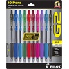 image:imagePilot G2 Premium Retractable GelInk Rolling Ball Pens Bold Point 10mm 10 Gel Pens Assorted 10Pack  Ideal for School Journaling amp Office Writing1 Count Pack of 10