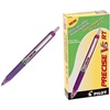 image:imagePilot Precise V5 RT Refillable amp Retractable Rollerball Pens Extra Fine Point Pens 05 mm Black Pack of 12  Ideal for School Journaling amp Office WritingPurple