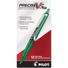 image:imagePilot Precise V5 RT Refillable amp Retractable Rollerball Pens Extra Fine Point Pens 05 mm Black Pack of 12  Ideal for School Journaling amp Office WritingGreen