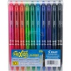 image:imagePilot FriXion Clicker Erasable Refillable amp Retractable Gel Ink Pens Fine Point 07mm Erasable Pens Assorted Color Inks 10Pack PouchAssorted 10