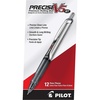 image:imagePilot Precise V5 RT Refillable amp Retractable Rollerball Pens Extra Fine Point Pens 05 mm Black Pack of 12  Ideal for School Journaling amp Office WritingBlack