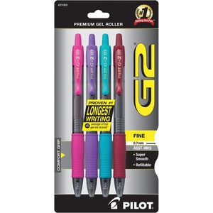 image:imagePILOT G2 Premium Refillable and Retractable Rolling Ball Gel Pens Fine Point Black Ink 4Pack 31057Assorted Fashion
