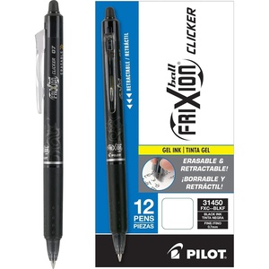 image:imagePilot FriXion Clicker Erasable Gel Pens Fine Point Pens 07 mm Pack of 12 Black