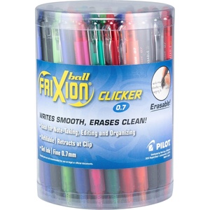 image:imagePilot FriXion Clicker Erasable Refillable amp Retractable Gel Ink Pens Fine Point 07mm Erasable Pens Fashion Colors Inks 36 Count Pack of 1 PouchFashion Colors