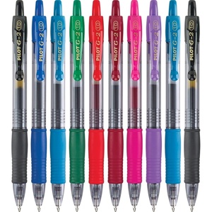 image:imagePilot G2 Premium Retractable GelInk Rolling Ball Pens Bold Point 10mm 10 Gel Pens Assorted 10Pack  Ideal for School Journaling amp Office Writing1 Count Pack of 10