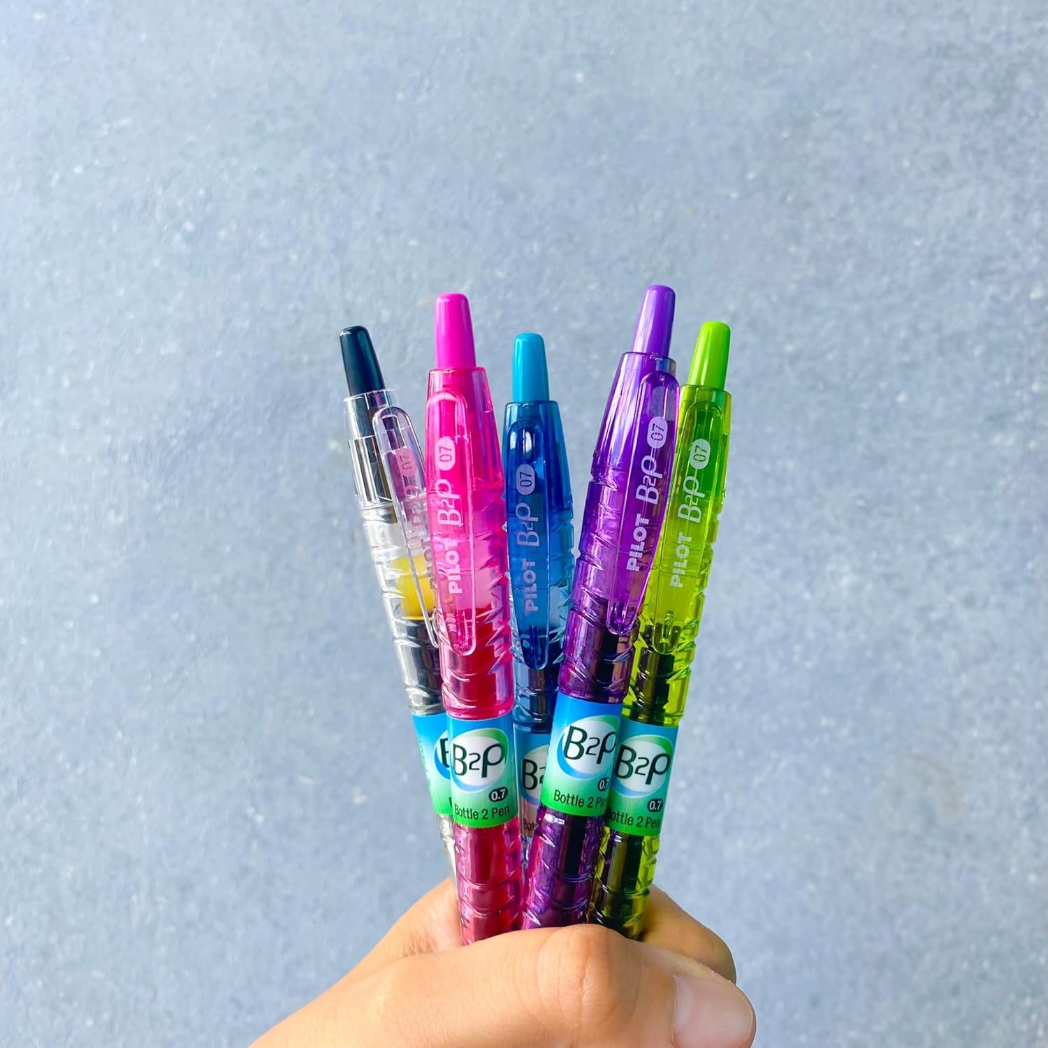 image:imagePilot B2P Colors  Bottle to Pen Refillable amp Retractable Rolling Ball Gel Pens Made From Recycled Bottles Fine Point Assorted Color G2 Inks 07mm 14Pack14 Count Pack of 1