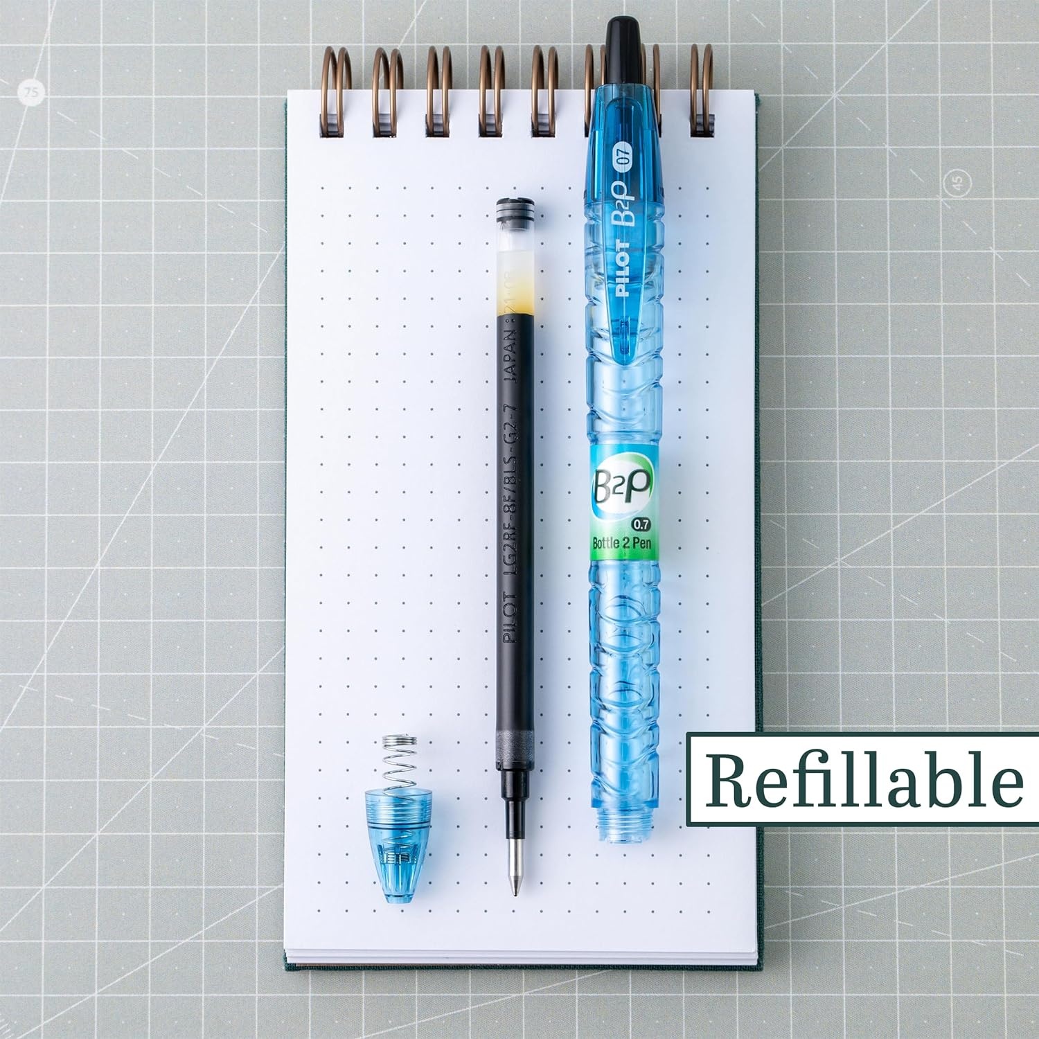 image:imagePilot B2P Colors  Bottle to Pen Refillable amp Retractable Rolling Ball Gel Pens Made From Recycled Bottles Fine Point Assorted Color G2 Inks 07mm 14Pack5 Count Pack of 1