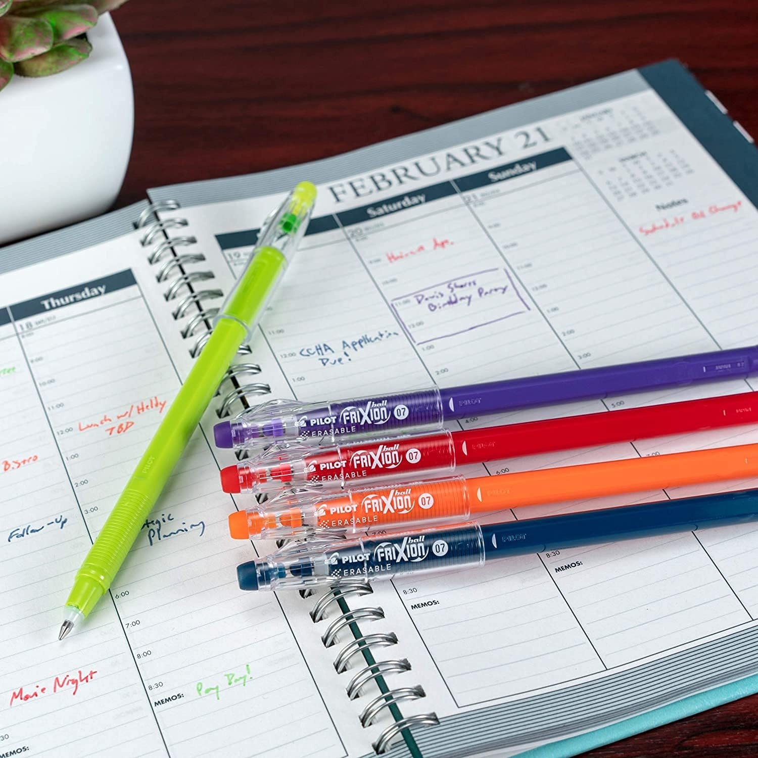 image:imagePilot FriXion ColorSticks Erasable Gel Ink Pens Fine Point 07 mm Assorted Colors Pack of 16 Erasable Pens  Ideal for School Journaling amp Office WritingClassic 5