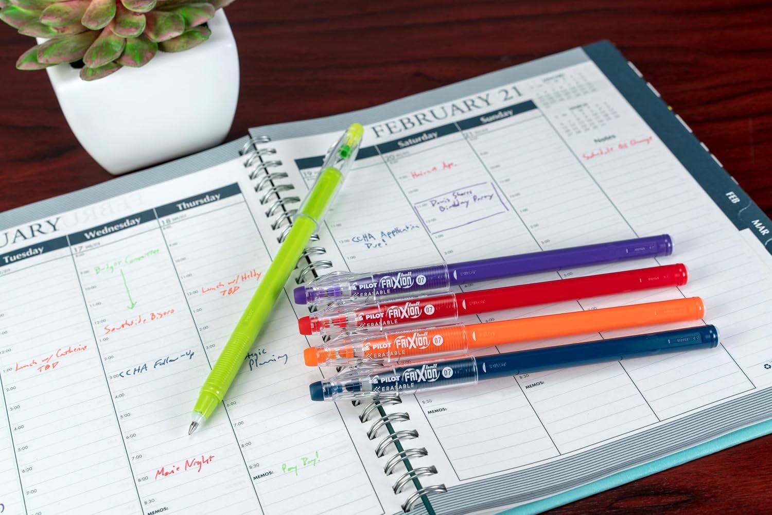 image:imagePilot FriXion ColorSticks Erasable Gel Ink Pens Fine Point 07 mm Assorted Colors Pack of 16 Erasable Pens  Ideal for School Journaling amp Office WritingClassic 10