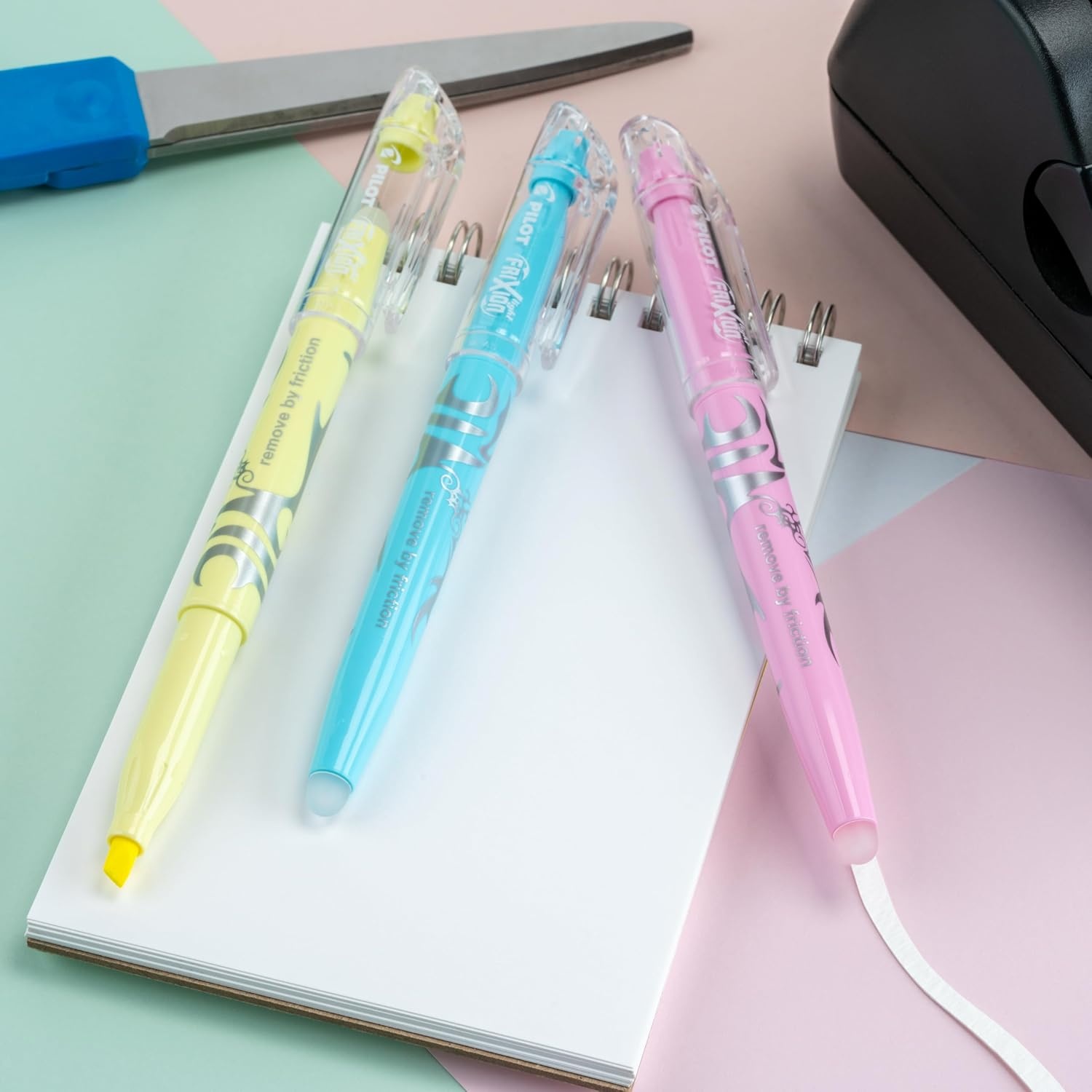 image:imagePilot FriXion Light Pastel Collection Erasable Highlighters Chisel Tip Highlighter Pens Assorted Color Inks 5Pack