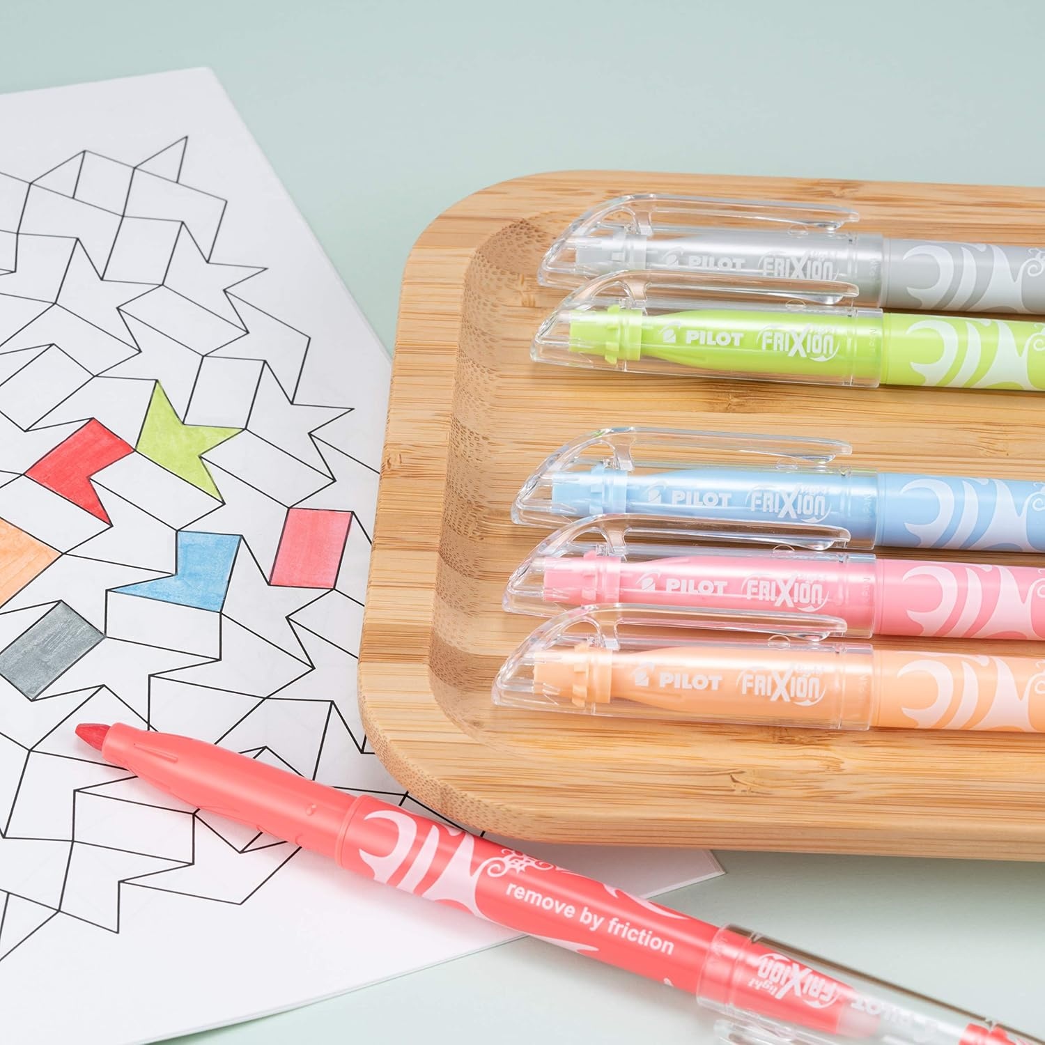 image:imagePilot FriXion Light Pastel Collection Erasable Highlighters Chisel Tip Highlighter Pens Assorted Color Inks 5Pack