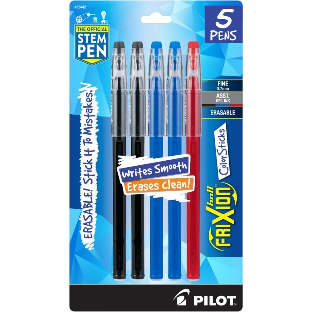 image:imagePilot FriXion ColorSticks Erasable Gel Ink Pens Fine Point 07 mm Assorted Colors Pack of 16 Erasable Pens  Ideal for School Journaling amp Office WritingClassic 5