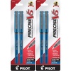 image:imagePILOT Precise V5 Stick Liquid Ink Rolling Ball Stick Pens Extra Fine Point 05mm Blue Ink 2Pack 25002Black