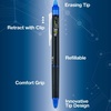 image:imagePilot FriXion Synergy Clicker Erasable Refillable Retractable Gel Ink Pens Extra Fine Point 05 mm Pack of 14 Blue FriXion Erasable Pens 05  Ideal for School amp Office WritingBlue