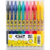 image:imagePILOT G2 Premium Gel Roller Pens G2 SmileyWorld Collection Write Happier 10 Pack Pouch Fine Point 07 mm Assorted