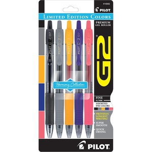 image:imagePILOT G2 Limited Edition Harmony Ink Collection Retractable Gel Pens 07mm Fine Point Gel Pen Set Assorted Ink 10Pack  Ideal for School Journaling and Office Writing5Pack