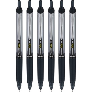 image:imagePILOT Precise V10 RT Retractable Liquid Ink Rollerball Pens Bold Point 10mm Black Ink 6 Count