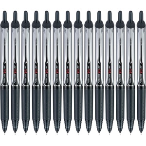 image:imagePILOT Precise V5 RT Refillable amp Retractable Liquid Ink Rolling Ball Pens Extra Fine Point 05mm Black 14Pack 15421