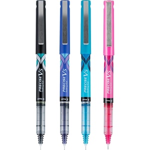 image:imagePILOT Precise V5 Stick Deco Collection Liquid Ink Rolling Ball Stick Pens Extra Fine Point 05mm BlackBlueTurquoisePink Inks 4Pack 388064 Count Pack of 1