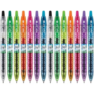 image:imagePilot B2P Colors  Bottle to Pen Refillable amp Retractable Rolling Ball Gel Pens Made From Recycled Bottles Fine Point Assorted Color G2 Inks 07mm 14Pack14 Count Pack of 1